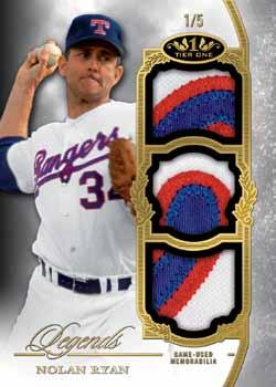 Prodigious Patches Card Tier One Legends Relic Triple Swatch Parallel RELIC CARDS TIER ONE Relics Over 70 active and retired stars. Sequentially numbered to 399.