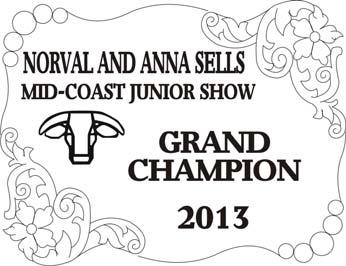 3 The HLS&R Santa Gertrudis Junior Show will be Saturday, March 9, 2013. The show begins at 8 A.M. Thanks to the belt buckle donors for each class winner!