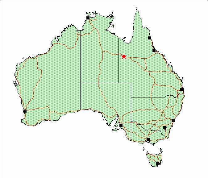 Location of George Fisher Mine Darwin MOUNT ISA Cairns Camooweal GEORGE FISHER NT Townsville HILTON MINE Barkly Highway WA QLD