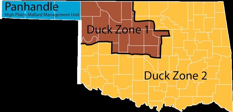 Zones in Oklahoma 2018 Season Dates