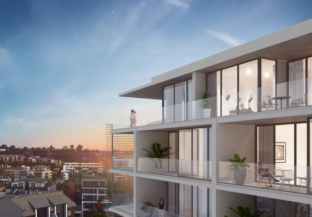 18 Sunshine. Privacy. Indulgence. Floor-to-ceiling windows and glass balustrades on balconies ensure plenty of light flow.