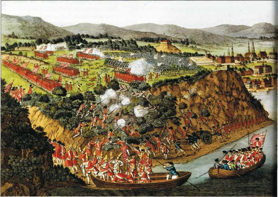 58 Essential Histories The Seven Years' War Battle of Quebec, 13 September 1759. The fortifications to the northeast of the city (upper right) are clearly shown.