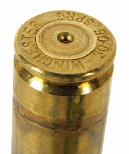 caliber) is seated far away from the throat. Once fired, this bullet has a long jump into the rifling, which may keep it from fitting concentrically into the barrel.