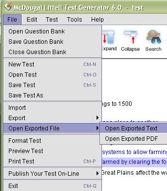 6. Now export your test to text by going to File>Export>Test to Text 7. You will be prompted again to choose where to save this text file.