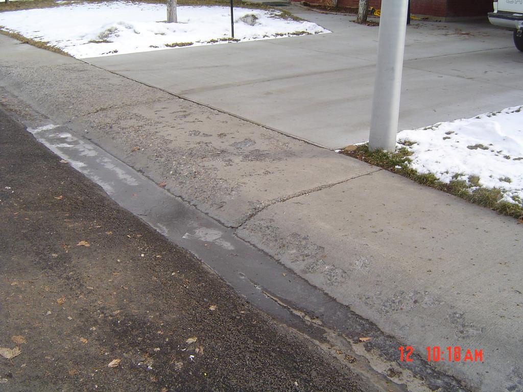 Poor Performing Types of Sidewalk and Gutter The City maintains approximately 18.5 miles of rollback combination sidewalk. Rollback does not perform as well as other types of sidewalk and gutter.