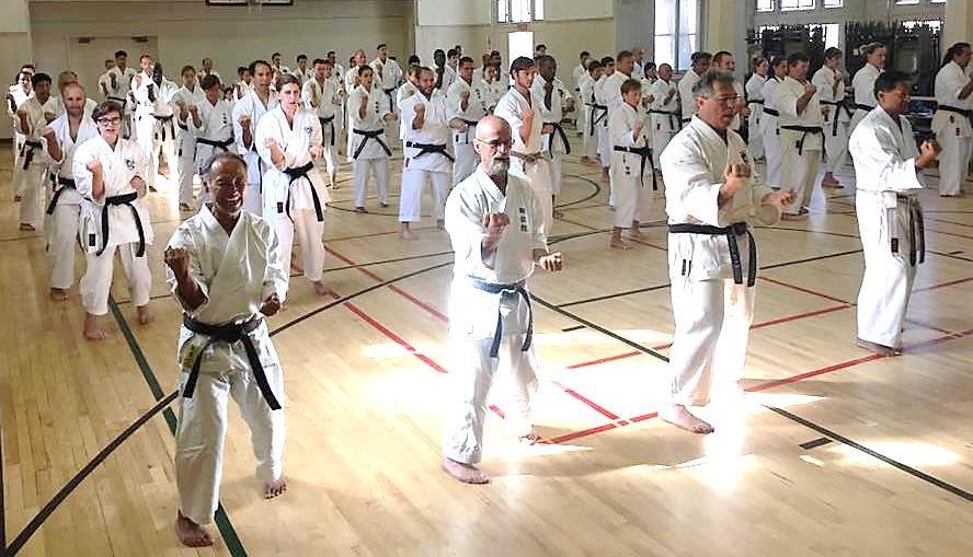 He gave us some partner drills for bunkai techniques that are found in several of our kata, and emphasized that we should apply these principals in our kumite.