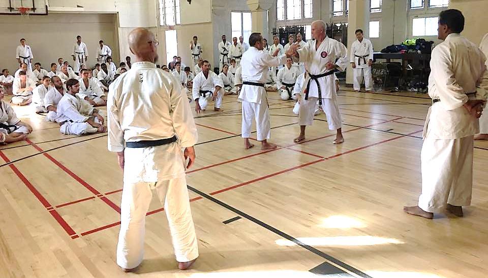 On Sunday, there was a JKF Goju Kai Shinsa in the morning and a Seiwa Kai Shinsa in the afternoon.