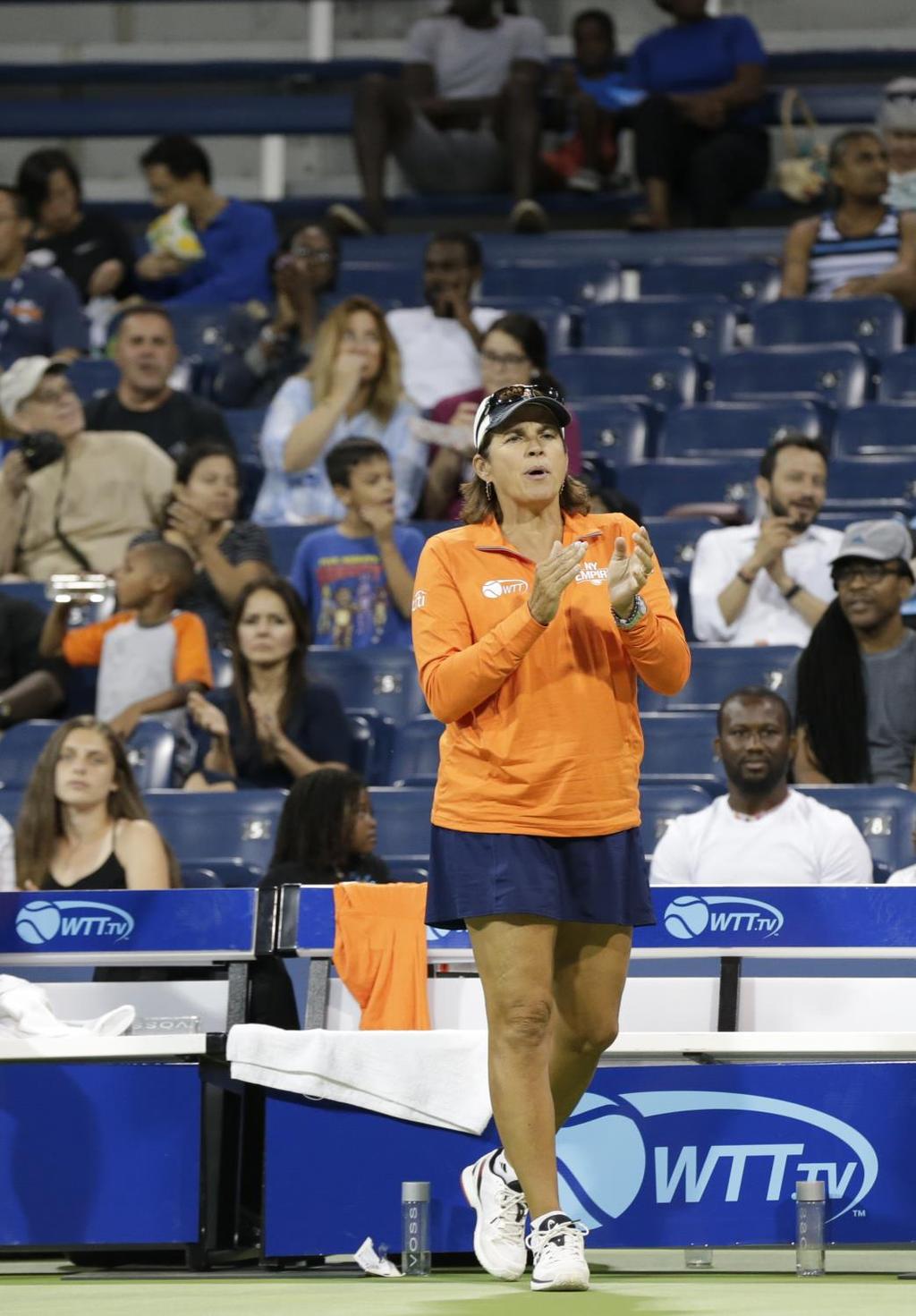 Our Coach The only female coach in the league, Gigi Fernandez coached her second season with the Empire Gigi Fernandez, born in San Juan, Puerto Rico, burst onto the tennis scene by reaching the NCAA