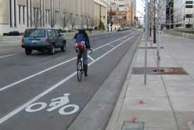 lane is a travel lane designated for the exclusive use of bicyclists through use of pavement markings and signage. They are typically used on streets with moderate travel speeds and volumes.