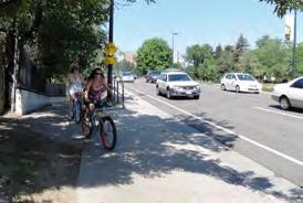 4 POTENTIAL TREATMENTS Shared-Use Improvements Utilizing space shared by both pedestrians and bicyclists, shared-use improvements directly address gaps in connectivity and key crossings to enhance