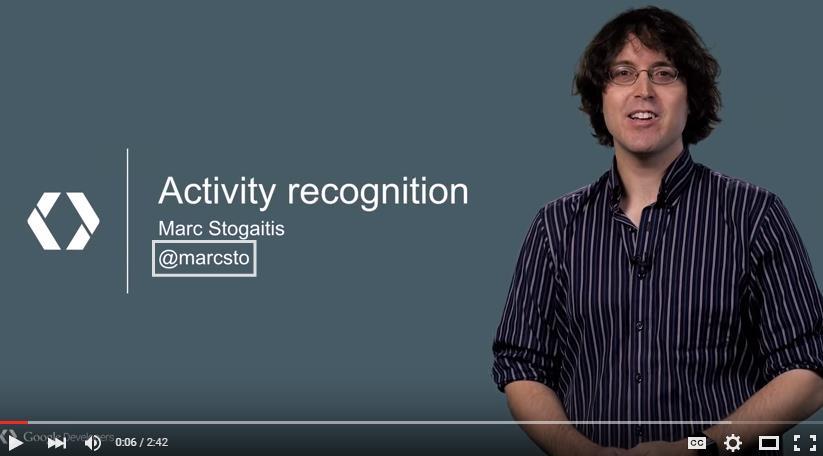 Activity Recognition Activity Recognition? Detect what user is doing? Part of user s context Examples: sitting, running, driving, walking Why?