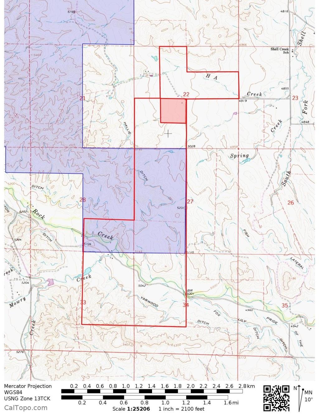 N PROPERTY MAPS Evitt Ranch - Rock Creek Headquarters 760 +/- deeded acres 640 +/- acres State of Wyoming grazing