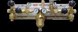 proline manual changeover manifold high flow Manual changeover manifold with regulators MR60 or MR400 for high-flow applications for different gases with inlet pressure up to 300bar.