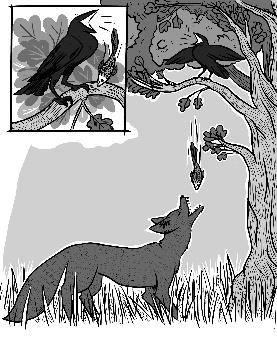 An example of the elicited story One day the crow was taking a fish from a basket so that he/she could take it back to his/ her tree to eat.