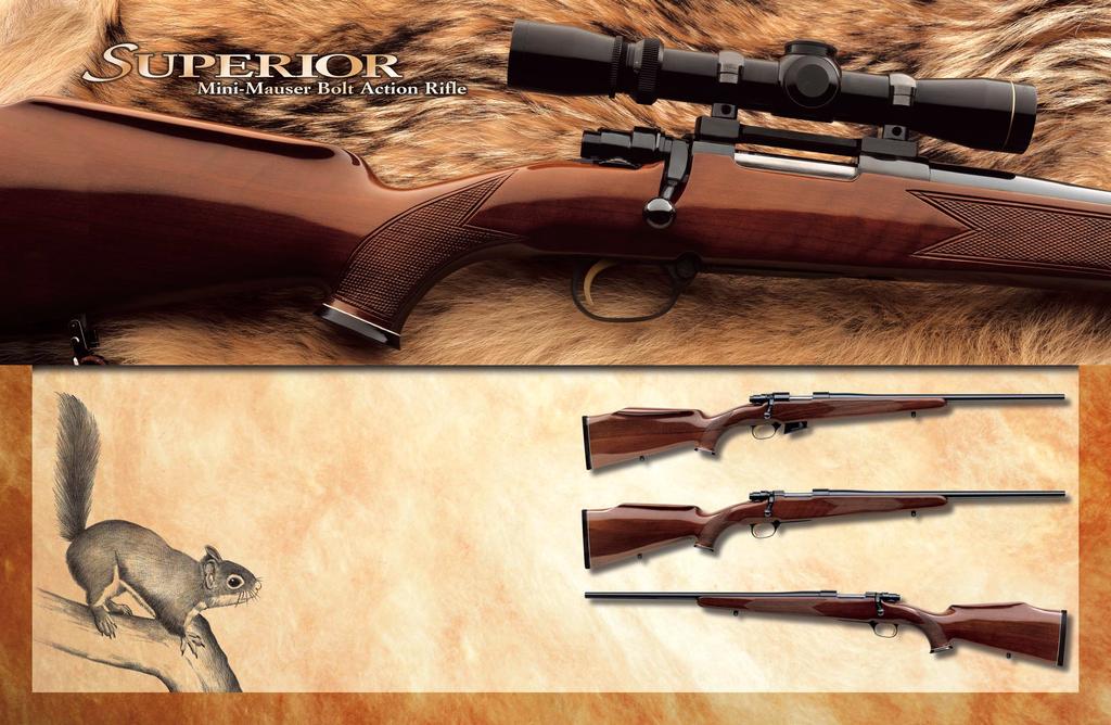 Charles Daly Superior Grade Mini-Mauser rifles exhibit an equally high quality of fine European craftsmanship in a short "mini" action rifle.