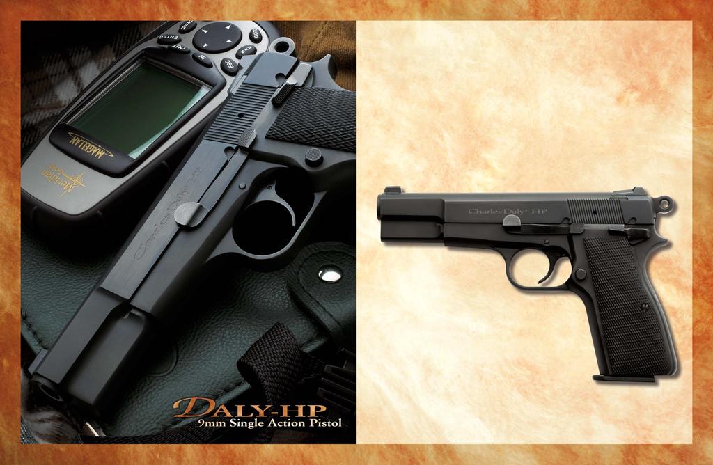 Made in the United States, the Daly HP is a single action 9MM pistol built from a time tested John Browning design that many firearm aficionados have called the best ever.