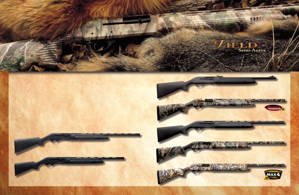 Semi-autos are far and away the most popular shotguns in the market place, and Charles Daly's semi-autos are capturing that market by offering an amazing array of configurations matching gauges,