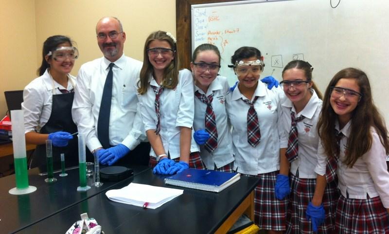 The Crusader Times NEWS FROM THE ATONEMENT ACADEMY Issue 8: September 15, 2015 CATHOLIC SCHOOL MATTERS! Mr. Sean White surrounded by a few of his 8th grade scientists.