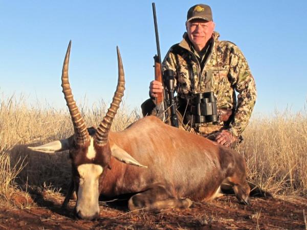 Finally, a 70 yard shot took a nice one down with good horns." "While looking for kudu one day, we jumped some impala.