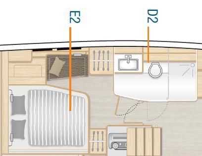 PK 13.07.2017 17 Concept Aft Cabin The portside aft cabin is a VIP cabin. The king size bed of 1.60 x 2 m offers a maximum of comfort.