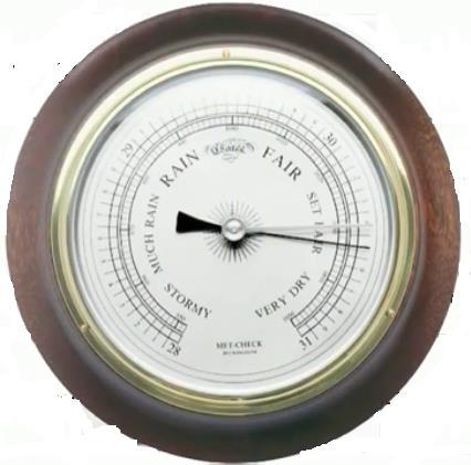 0 mb) Measured by a barometer first invented