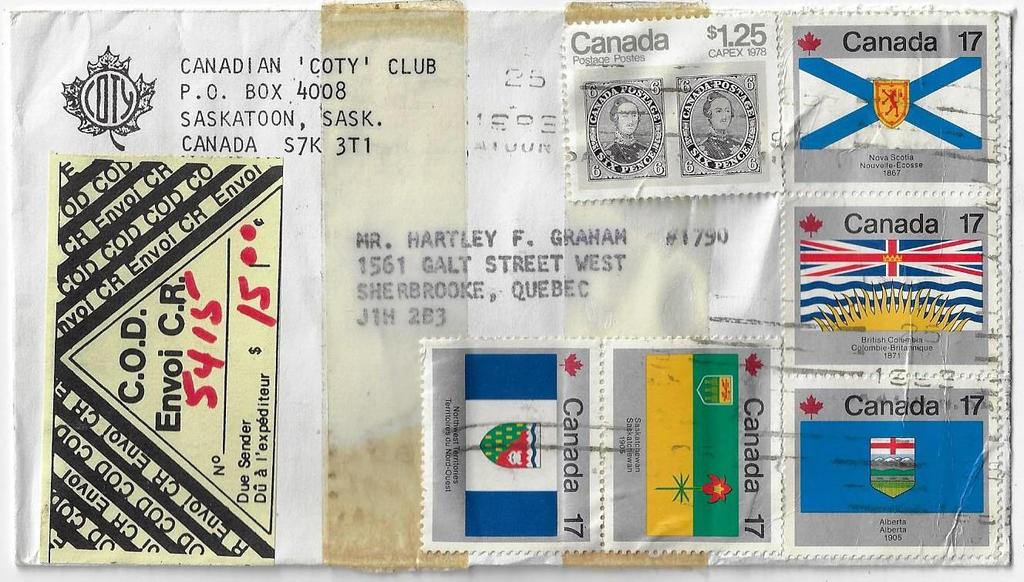 00 Item 323-33 Saskatoon COD 1983, 17 Flag (5), $1.