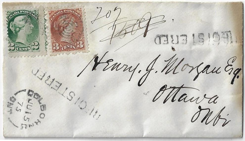 by target cancel on cover from Colborne Ont (NHD)