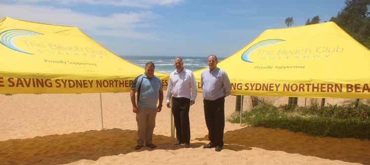 THE BEACH CLUB PROVIDES TWO NEW TENTS The Beach Club Collaroy has been a great supporter of Surf Life Saving on the Sydney Northern Beaches for more than 50 years and their support to the Branch