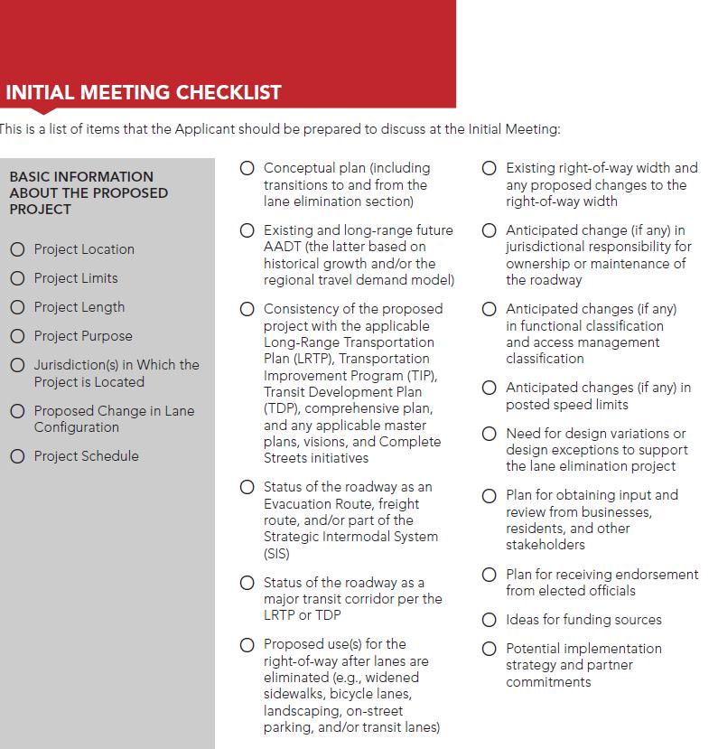checklist Content for: Central Office
