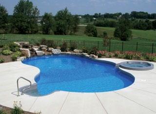 Colour coordinate your poolscape with our liners, steps, and spas.