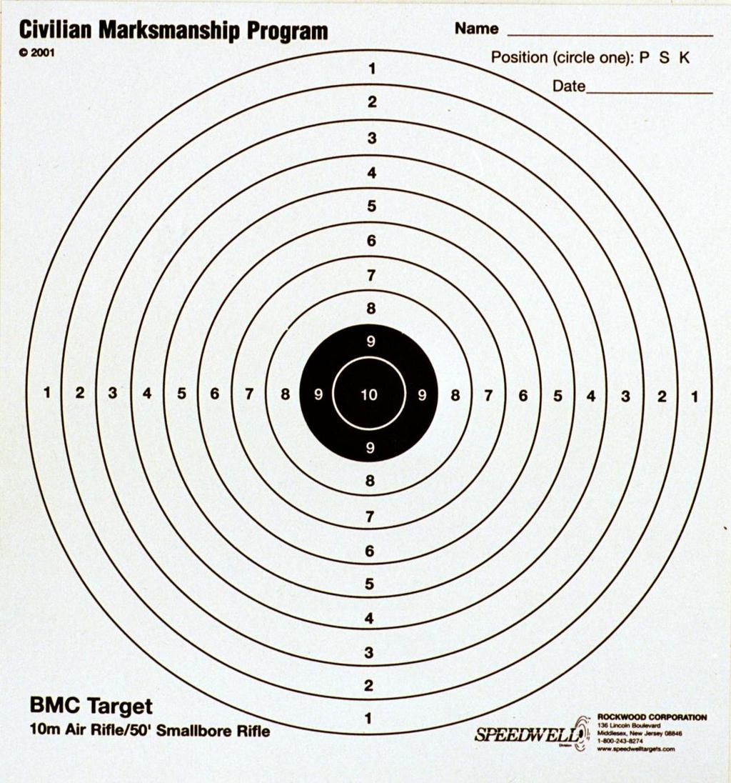 How to Score Targets Scoring Rule: Shots receive the value of the highest scoring ring they break or touch Shot is in 8 ring, counts 8 points Shot is partly in 6 ring and partly in 7 ring, counts