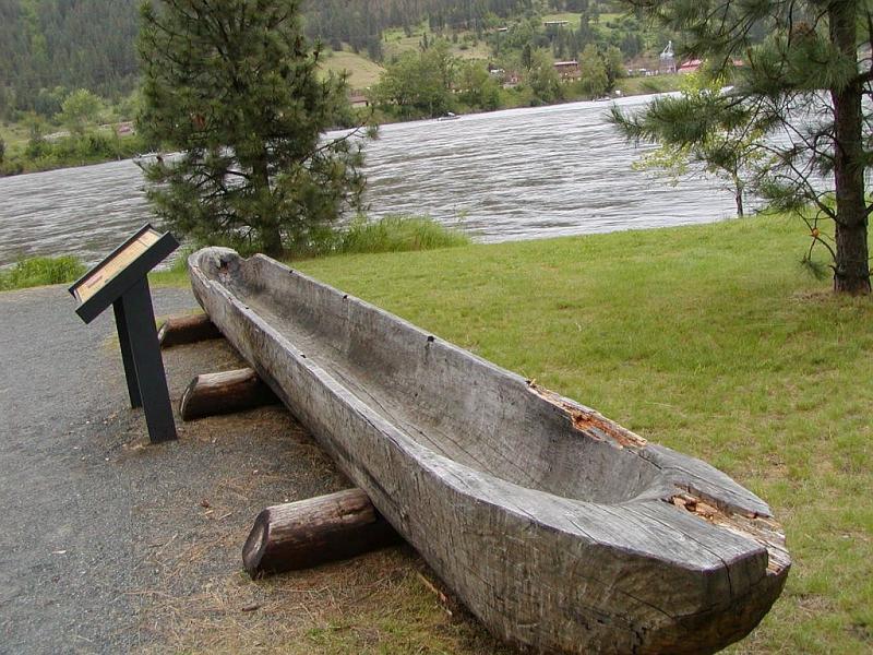 Christi Used dugout canoes to