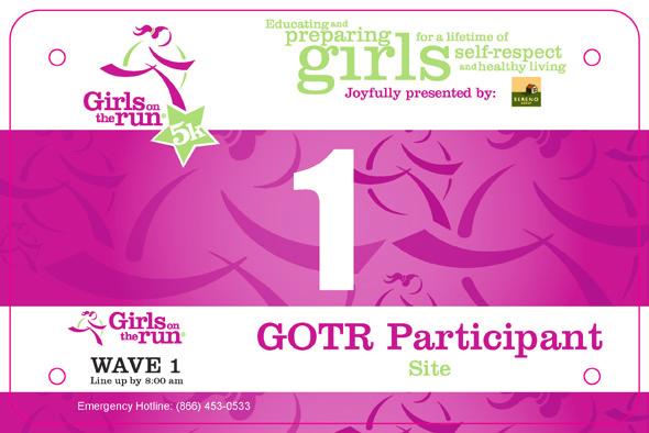 thanking or partners 9 SAMPLE LOGO National 2019 GOTR 5K logo will be designed by Girls on the Rn international. Title name/logo will be added and provided to title for review.