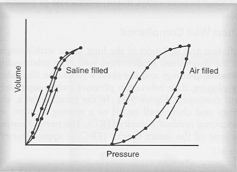 Calculation of Surface Tension LaPlace s formula: Pressure in a bubble = 4ST r ST = surface tension P If surface tension increases, the pressure to inflate the bubble increases.