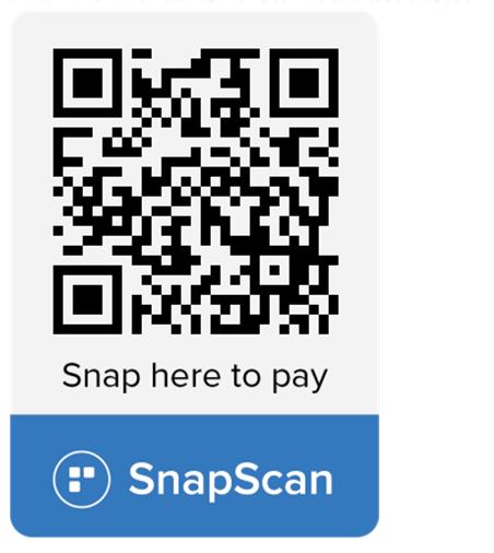 You can pay by Snapscan: Click here to read more about Snapscan or www.snapscan.co.