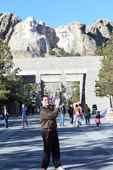 People come from all over the world to visit Mount Rushmore!