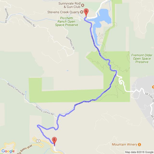 Leg 29: 4.5 miles: Very Hard 0.0 12100 Stevens Canyon Rd. R - 1.
