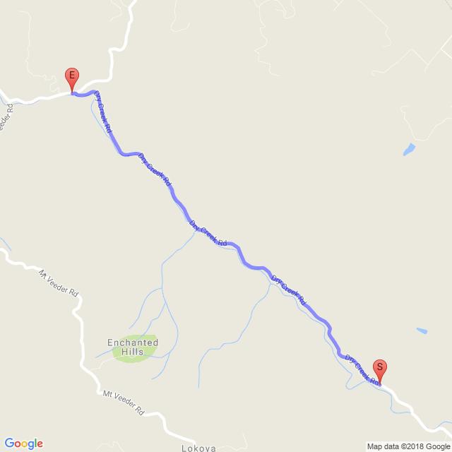 Leg 3: 3.2 miles, Moderate Run on L. 0.0 5171 Dry Creek Rd. L - 3.2 Dry Creek Rd.