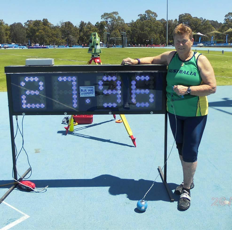 Mary, who won six NSW Open Javelin titles between 1965 and 1982, has won or medalled