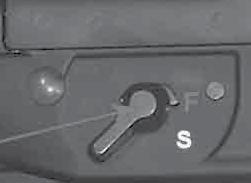 The safety lever should always be in the S (SAFE) position except when the shooter is actually firing the pistol.