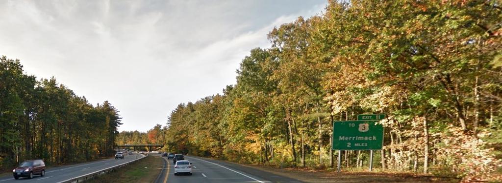 Since the Turnpike runs 44 miles from the Massachusetts border to Concord, the portion within the Nashua Region was divided into 3 segments (North from Exit