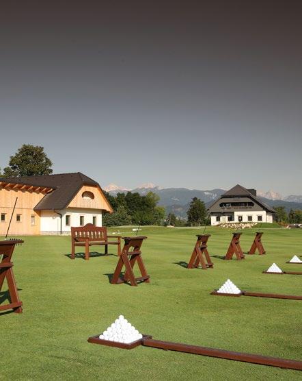 ACADEMY Our beautifully designed academy, driving range and practice areas sit in a unique golfing sanctuary offering beautiful views over the Karavanke Mountain Range.