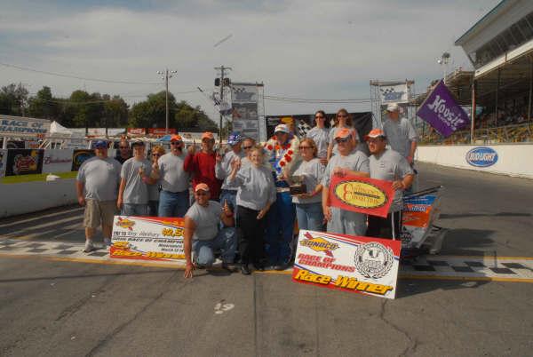 Tony with his family and crew in Oswego Victory Lane. Photo Courtesy of Ken & Bev Dippel. SEASON STATS Tony raced in 44 races during the 2008 racing season.