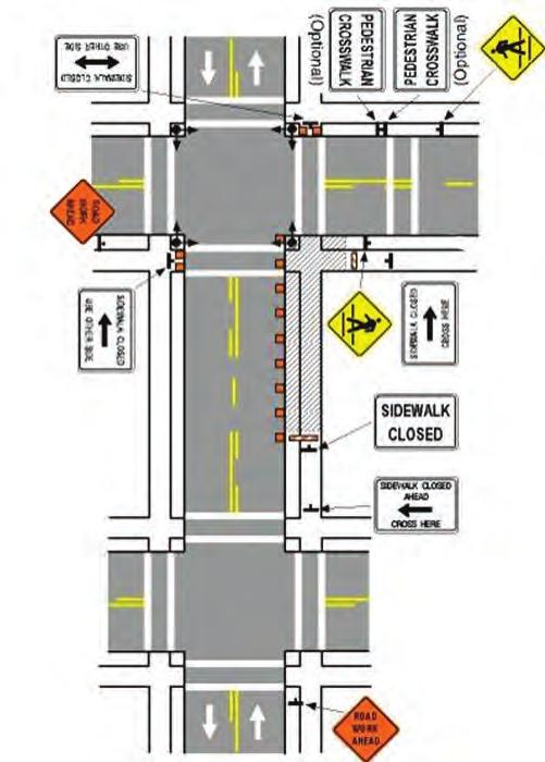 Bellingham Pedestrian Master Plan Construction and Repair Zones Pedestrian Access Through Construction Areas Measures should be taken to provide for the continuity of a pedestrian s trip through a