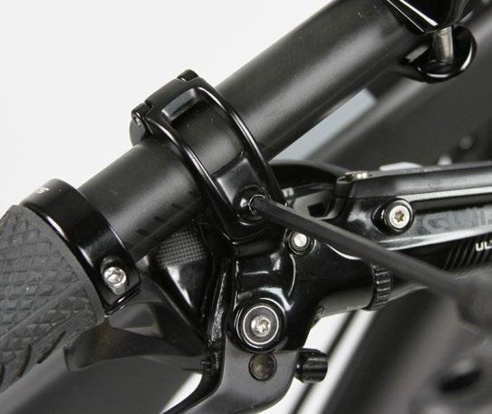 5 Hydraulic Disc Brakes: Remove each brake lever and brake caliper to avoid Reverb hydraulic fluid and DOT brake fluid cross