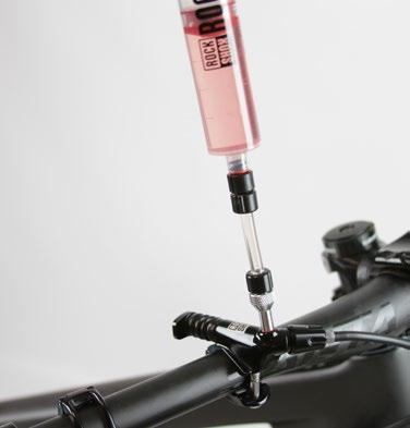 DOT brake fluid will permanently damage the seals and cause the seatpost to malfunction.