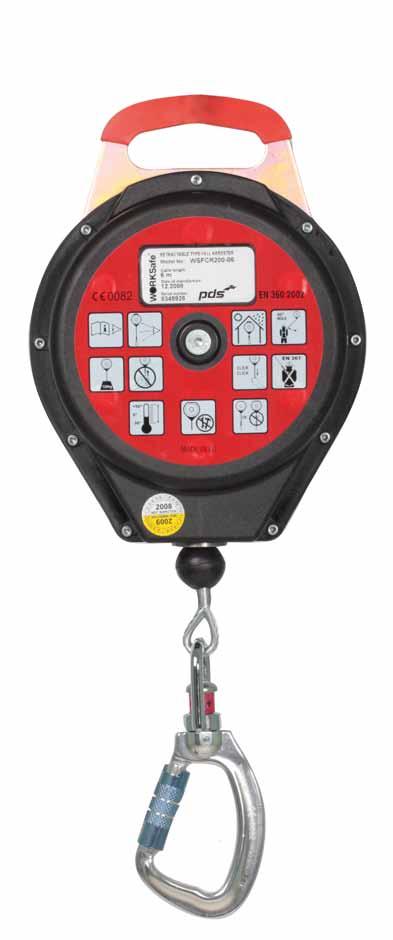 SRL WORKSafe Fall Arrest Systems WORKSafe CR and WR series Self-Retracting Lifelines (SRL) are fast-acting fall arresters limiting free-fall distance, deceleration distance and fall arrest forces to