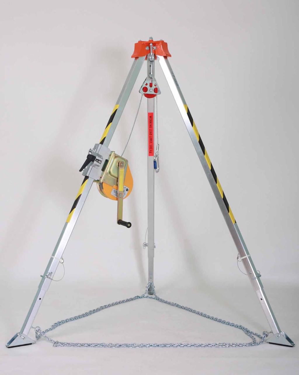 device for lifting, lowering and positioning of personnel and materials.