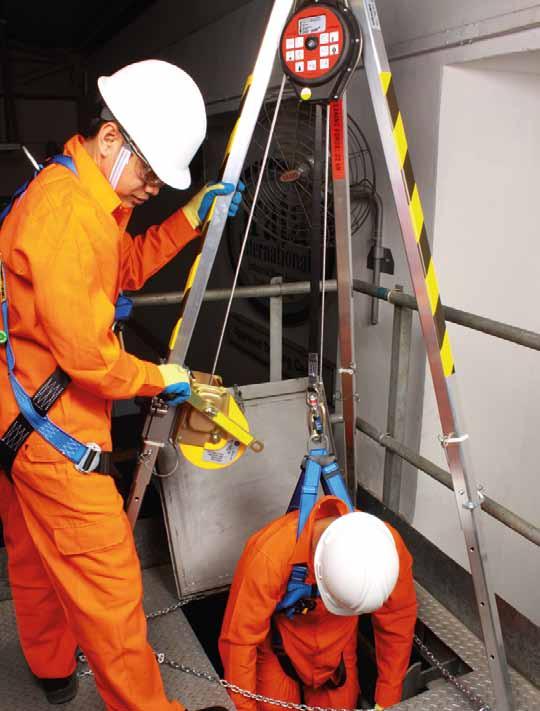 Connecting Device Connecting Devices are critical links which join the body wear to the Anchorage/Anchorage Connectors such as lanyards, energy absorbers, rope grabs, self-retracting lifeline used to