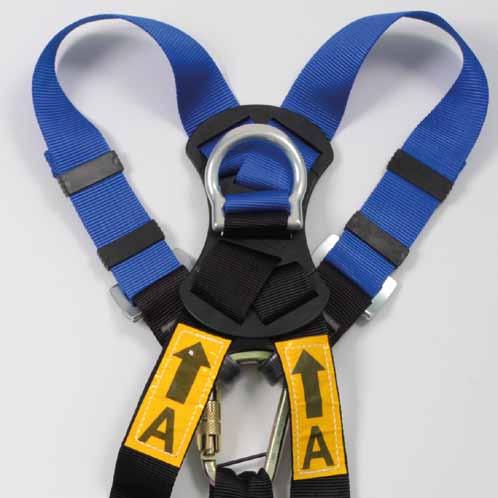 Features of a WORKSafe Premium Harness Rear D-Ring Basic attachment point for fall arrest Suitable for standard site work where worker needs to be attached for safety Dorsal Anchorage Point
